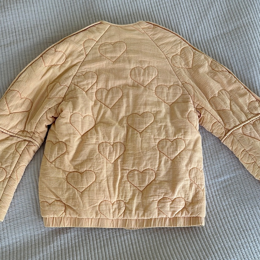 Heart Patterned Light Peach Jacket - image 6